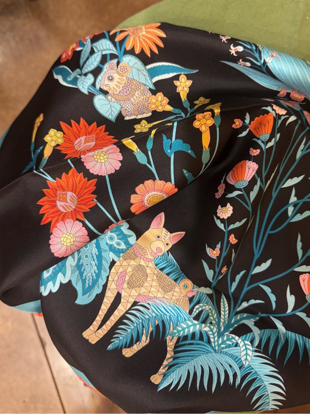 Jim Thompson ‘Horse Zodiac’ Silk Scarf - Picture 8 of 12